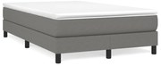 vidaXL Pat box spring cu saltea, gri închis, 120x190 cm, textil