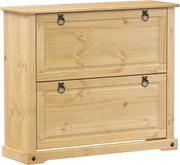 vidaXL Dulap pantofi "Corona", 99x32x85 cm, lemn masiv de pin