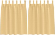 vidaXL Perdele Opaque cu Inel 2 pcs Bej 140 x 140 cm Poliester