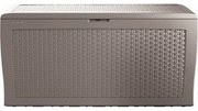 Ladă de depozitare în grădină Keter Samoa Rattan cappuccino, 270 l, 117 x 57 x 45 cm