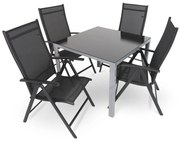 Set de gradina Alvero 2, patrat - 4 locuri, negru