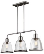 Lustră pe tijă Feiss FE-HOBSON-3P-SN HOBSON 3xE27/60W/230V