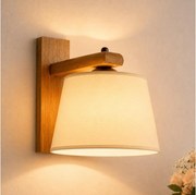Aplica de perete AIDA 1xE27/15W/230V stejar/crem