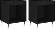 vidaXL Noptiere, 2 buc., negru, 40x35x50 cm, lemn compozit