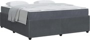 vidaXL Cadru de pat cu saltea Gri închis 180 x 200 cm țesătură
