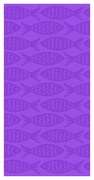 Prosop de plajă mov din bumbac 70x140 cm Fishes – B.E.S.