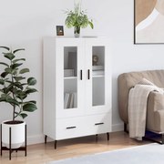 vidaXL Dulap înalt, alb, 69,5x31x115 cm, lemn prelucrat