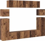 vidaXL Set comodă TV 8 pcs Maro 30,5 x 30 x 90 cm Lemn compozit