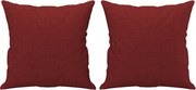 vidaXL Perne decorative, 2 buc., roșu vin, 40x40 cm, material textil