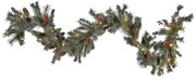 Ghirlandă de Crăciun 180 cm Thorfinn (verde) (cu iluminat). 1076094