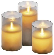 Set de 3 lumânări LED, alimentare 6x AA