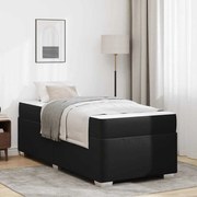 vidaXL Cadru de pat Negru 80 x 200 cm Piele artificială
