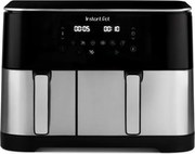 Friteuza dubla cu aer cald 8in1 Instant Pot Vortex DUAL SPLIT, 2600 W, 11 l, 205 °C, EvenCrisp, Gatit sincronizat, Comanda tactila, Negru/Inox