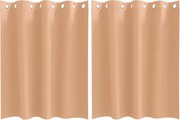 vidaXL Perdele Opaque cu Inel 2 pcs Maro deschis 140 x 140 cm