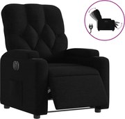 vidaXL Fotoliu rabatabil electric, negru, material textil