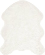 vidaXL Covor din Lână Faux Tafalla Alb 50 x 80 cm Poliester