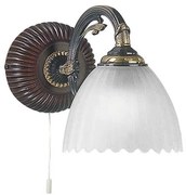 Aplica de perete design italian din alama cu lemn 3510