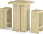 vidaXL Set mobilier de bar de grădină, 3 piese, lemn de pin tratat
