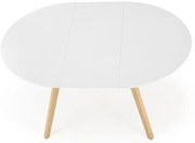 Masă de dining SOLINA, alb/stejar