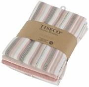 Set 5 prosoape de bumbac Tiseco Home Studio, 50 x 70 cm, roz/portocaliu