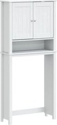 vidaXL Dulap mașină de spălat „BERG” alb 76x27x164,5 cm lemn masiv