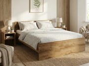 Pat ELISA 180 x 200 cm, stejar artisan Saltele: Fara saltea, Somiera pat: Cu lamele drepte