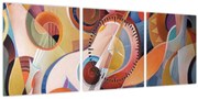 Tablou - Abstract muzical (cu ceas) (90x30 cm)