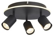 Plafoniera cu 3 spoturi metal negru San Diego