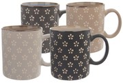 Orion Set căni ceramice FLORI 350 ml, 4 buc.