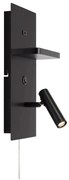 Markslöjd 109018 - Lampă de perete LED CARICA, cu poliță și port USB, 4W/230V, negru
