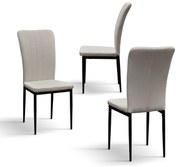 SET 6 Scaune Alto, tesatura ,structura metalica - BEJ - STANDARD