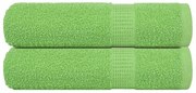 vidaXL Prosoape de mână 2 buc Verde măr 50x100 cm 360 g/m² 100% bumbac