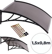 Acoperiș din policarbonat deasupra ușii din față - fum Šírka: 80 cm | Dĺžka: 150 cm