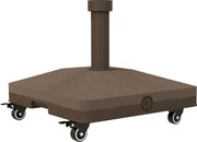 Outsunny Bază pentru Umbrelă cu 4 Roți și Frâne, 45x45x39 cm, Maro | Aosom Romania
