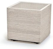 Ghiveci MADERA SQUARE ECO WOOD 38,5 cm , alb ECO, L