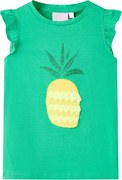 vidaXL Tricou pentru copii, verde, 140