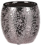 Vas ceramic pentru flori argintiu Silver diam. 14cm, argintiu