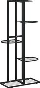 vidaXL Suport pentru flori cu 5 niveluri, negru, 43x22x98 cm, metal