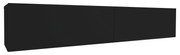 Comoda TV Isla, 2 Usi, Negru, 135 x 28 x 25 cm