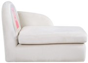 Canapea pentru copii albă cu tapițerie din catifea 75 cm Peppa Pig – Roba