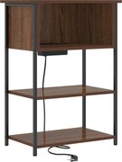 vidaXL Dulap de noapte Stejar închis 55 x 31 x 76 cm Lemn compozit
