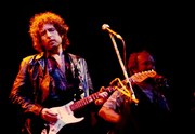 Fotografie Writer composer Bob Dylan at a concert in the early 1980s