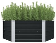 vidaXL Strat înălțat de grădină antracit 129x129x45 cm oțel galvanizat