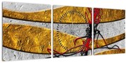 Tablou abstract (cu ceas) (90x30 cm)