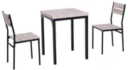 HOMCOM Set masă și scaune stil loft, ideal pentru spații mici | Aosom Romania