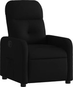 vidaXL Fotoliu rabatabil, negru, material textil