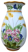 Vază ceramică striată model Maci  20cm