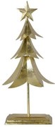 Brad de Craciun Mic din metal auriu
