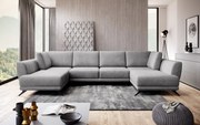 Canapea modulara tapitata, extensibila, cu spatiu pentru depozitare, 362x191x90 cm, Larco 01, Eltap (Culoare: Cafeniu - Loco 4)