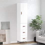 vidaXL Dulap înalt, alb extralucios, 34,5x34x180 cm, lemn prelucrat